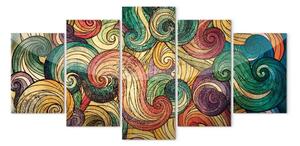 Quadro moderno Onde colorate - fantasia multicolore in forma astratta