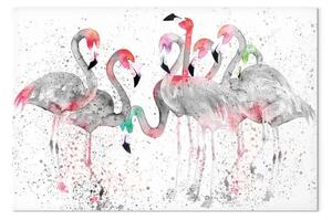 Quadro moderno Danza dei fenicotteri