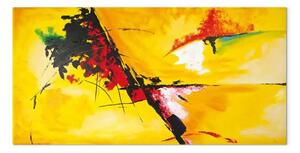 Quadro Soleggiato e colorato - astrazione dipinta a mano con colori