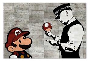 Quadro Banksy su cemento