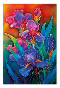 Quadro moderno Iris arcobaleno - fiori astratti al sole