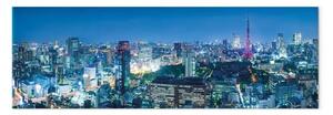 Quadro contemporaneo Tokyo: Grattacieli - architettura notturna