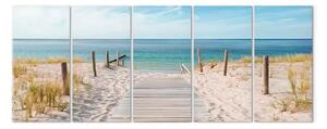 Quadro su tela Sentiero tranquillo - spiaggia e mare calmo