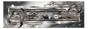Quadro contemporaneo Sorgente d'argento - astrazione con acqua glamour