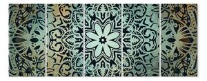 Quadro su tela Mandala verde