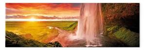 Quadro moderno Cascata di Seljalandsfoss - paesaggio montano