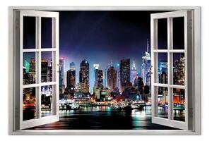 Quadro su tela Finestra: vista di New York
