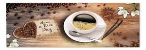 Quadro Buona giornata! - tazza di caffè con scritta in inglese
