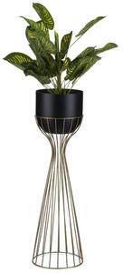 Vaso da fiori in metallo LOFT 68x20 cm oro/nero