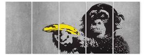 Quadro su tela Scimmia e banana