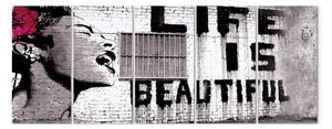 Quadro Banksy: La vita è bella