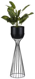 Vaso da fiori in metallo LOFT 68x20 cm nero