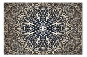Quadro moderno Fiori orientali largo marrone