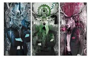 Quadro moderno Trio animali (3 pezzi) colore