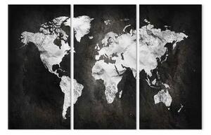 Quadro su tela Una mappa oscura del mondo