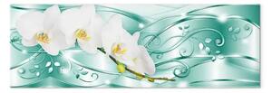 Quadro contemporaneo Fiore verde stretto