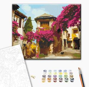 Quadro con numeri Cittadina mediterranea
