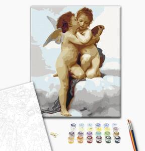 Tela da dipingere con numeri Angioletti (Amore)