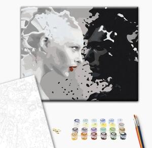 Quadro con numeri Black & White