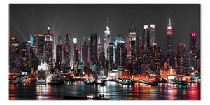 Quadro contemporaneo Insonnia a New York largo - città di New York di notte
