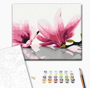 Quadro con numeri Magnolia (sfondo bianco)