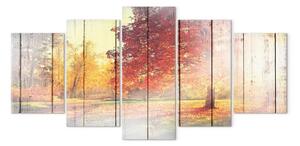 Quadro Sole d'autunno (5 pezzi) largo