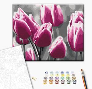 Quadro da dipingere con i numeri Campo di tulipani