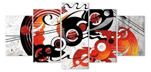 Quadro contemporaneo Creazioni musicali (5 pezzi) largo - astrazione di Wassily Kandinsky