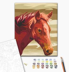 Quadro da dipingere con i numeri Cavallo di baia