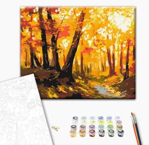 Quadro da dipingere con i numeri Sentiero della foresta