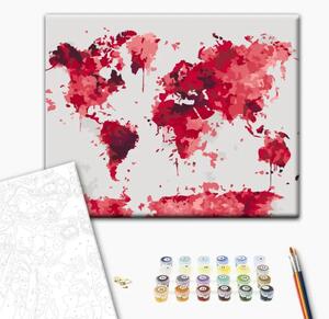 Quadro da dipingere con i numeri Mappa ad acquerello
