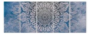 Quadro moderno Ipnosi (5 pezzi) blu stretto