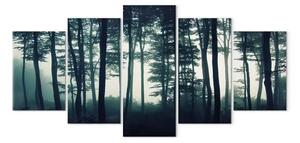 Quadro Foresta oscura (5 pezzi) largo