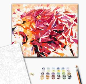 Quadro da dipingere con i numeri Leone astratto
