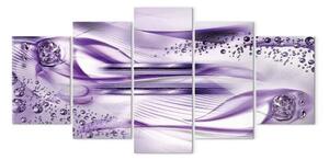 Quadro su tela Arpa subacquea (5 pezzi) largo viola