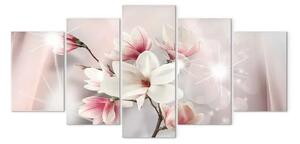 Quadro Magnolie abbaglianti (5 pezzi) largo