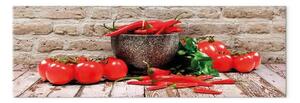 Quadro moderno Verdure rosse mattone stretto