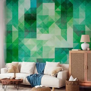 Carta da parati design Pixel (verde)
