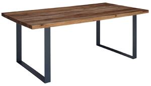 MASSIVMOEBEL24 | tavolo da pranzo in legno di Quercia Selvatica/ Cerro 200x100x76 tabacco marrone oliato MONTREUX #315