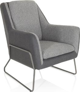 Poltrona lounge LAGUN a slitta 1 posto grigio chiaro / grigio scuro