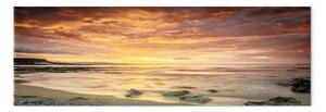 Quadro su tela Tramonto - panorama sul mare in colori caldi