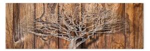 Quadro Cronaca albero stretto - paesaggio texture marrone