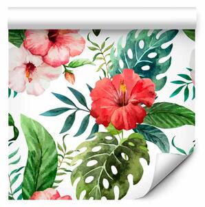 Tappezzerie Fiori tropicali (rosso)