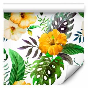 Tappezzerie Fiori tropicali (arancione)