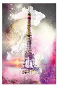 Quadro su tela Parigi da favola verticale