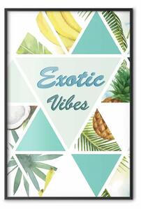 Poster: Vibrazioni esotiche - composizione astratta con frutti tropicali