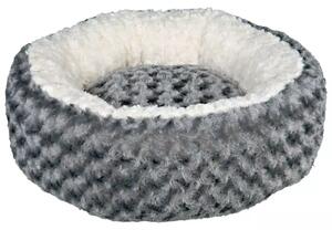 TRIXIE Kaline, cuccia a forma di ciambella, interna, per cani, color crema, grigia, rotonda, tinta unita