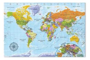 Quadro contemporaneo Mappa a punti blu