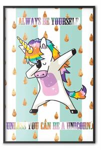 Poster: Sii sempre te stesso - composizione colorata per bambini