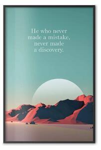Poster: Errore e montagne - citazione motivazionale